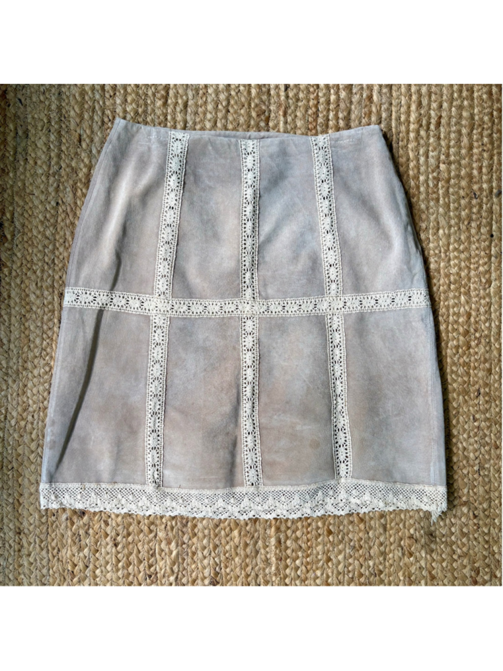 Vintage Y2K Margaret Godfrey suede mini skirt